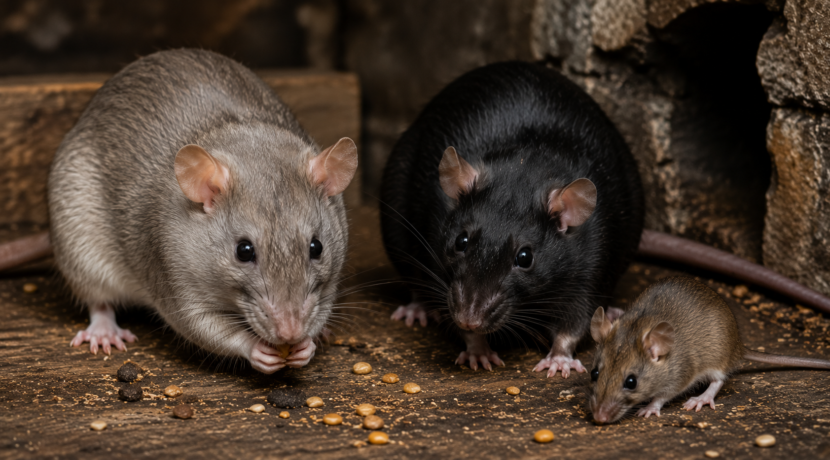 Rat surmulot, rat noir et souris domestique - dératisation et traitement des rongeurs en Gironde par ADSA33
